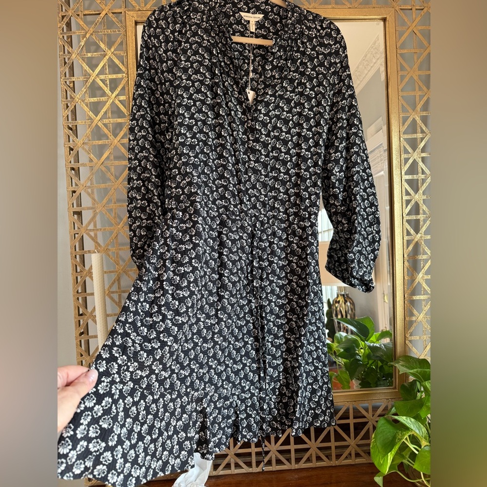 Rebecca Taylor NWT Black and White Floral Dress